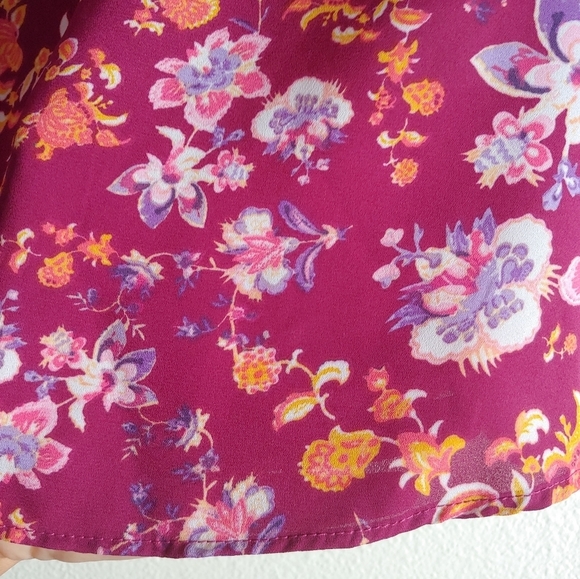 Cooper and Ella Floral Boho Peasant Blouse Size Medium - Picture 7 of 15